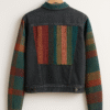 Handloom Patchwork Denim Jacket – Striped Loom Edition